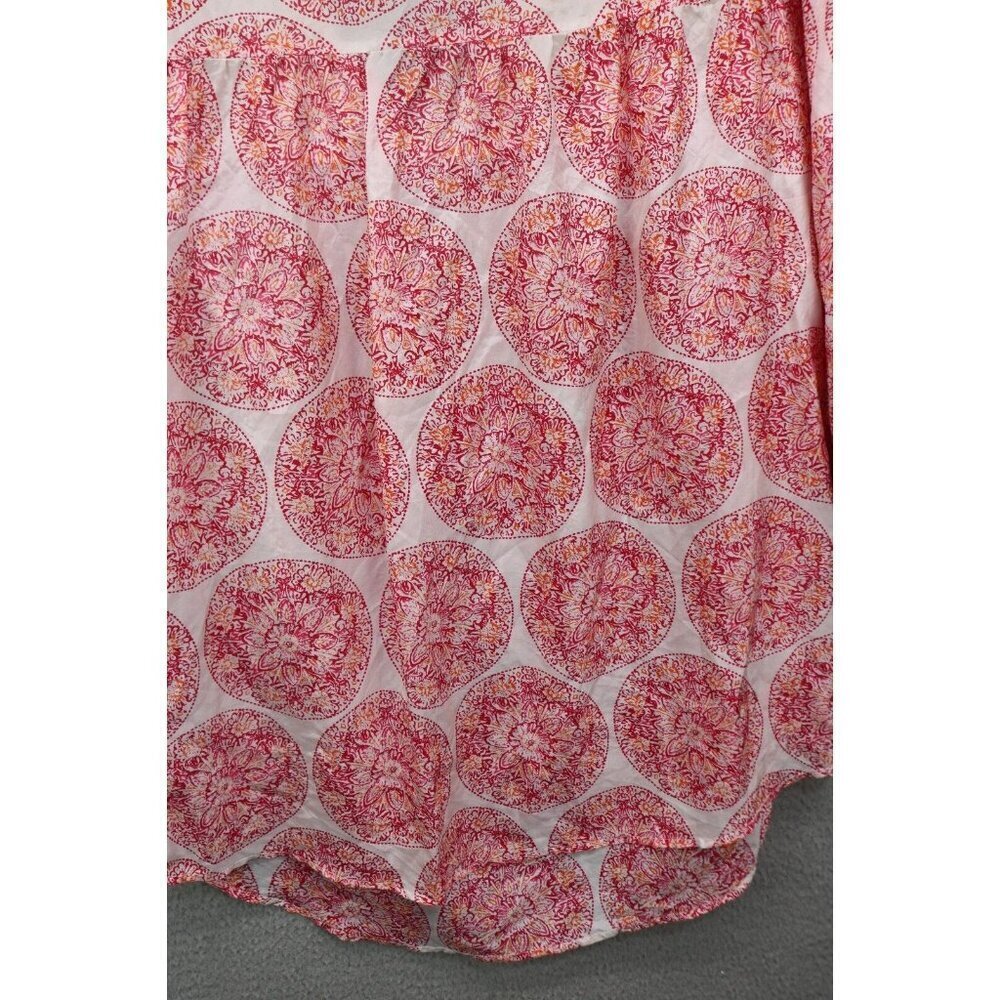 Calypso St Barth 3/4 Sleeve 100% Silk Tunic-Size Large-Crochet - Picture 9 of 10